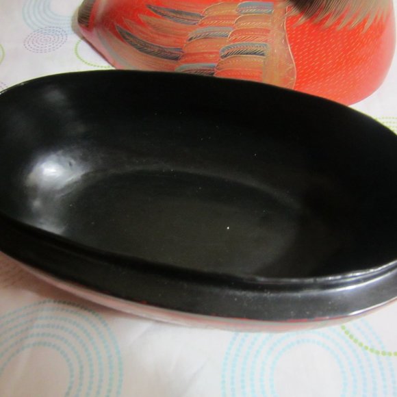 LARGE-2 PIECE, HAND PAINTED & CARVED, BIRD FROM PEOPLES REPUBLIC OF CHINA DECOR - Picture 7 of 16